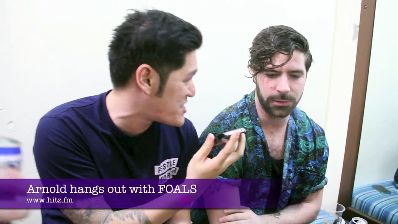 Arnold hangs out with FOALS