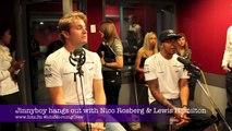 Jinnyboy hangs out with Lewis Hamilton & Nico Rosberg