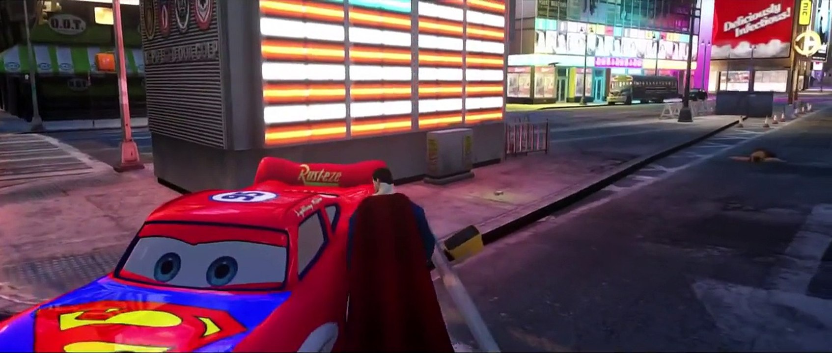 CARS : Superman Lightning MCQUEEN Car! Disney Pixar Custom DC Super Hero Arabalar!