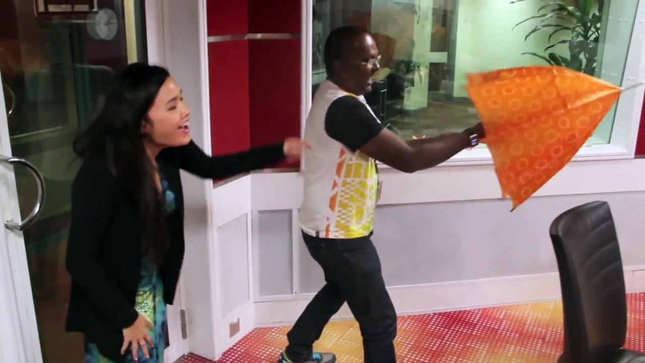Breaking Paramore's world record using umbrella's on the #mixbreakfast