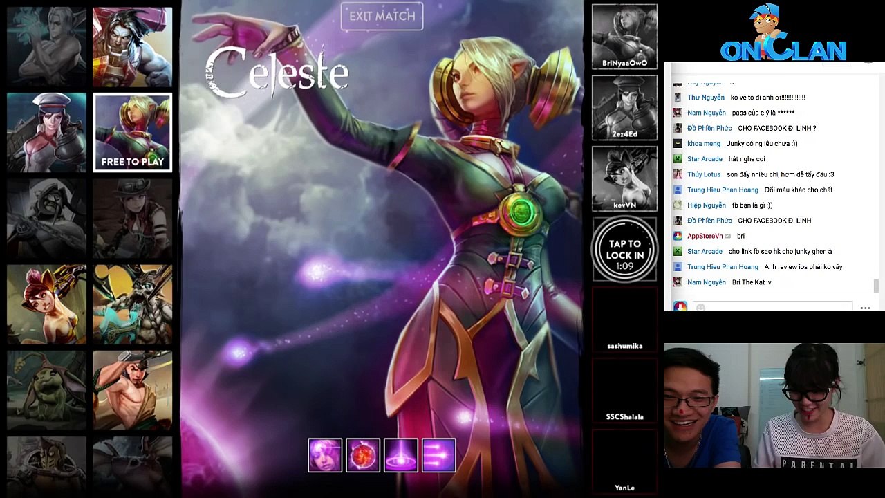 [Live Stream Vainglory] Vainglory Makeup Challenge with Linh Cat vs Junky