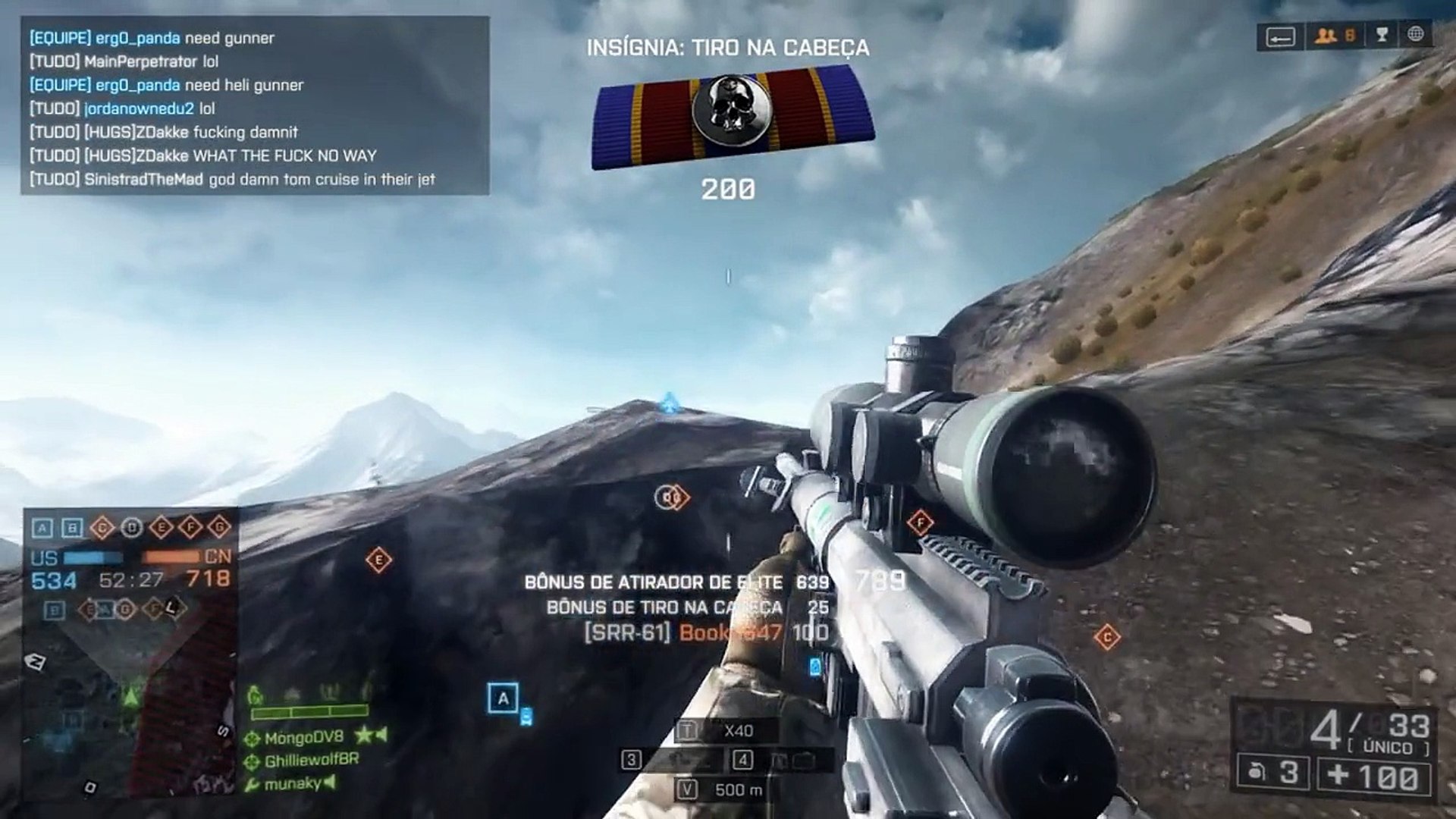 Bf4 Altai Range Long Range Sniping Montage 500m Srr 61 Video Dailymotion