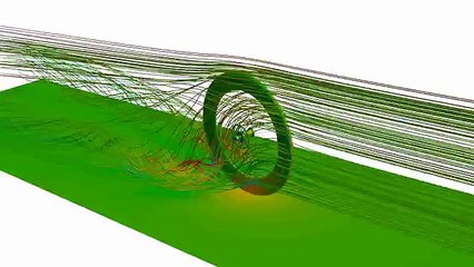 OpenFOAM - Bike wheel with disc brake CFD