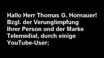 An Herrn Hornauer, Betreff:  Telemedial-Videos