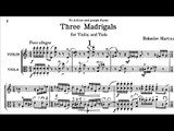 Bohuslav Martinů  - Three Madrigals for Violin & Viola, H. 313 (SCORE-VIDEO)