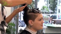 short pixie haircut makeover - undercut / sidecut - extreme haircut short by alisha heide