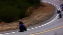 Motorcycle Crash   Yamaha R6 Lowsides into Guardrail on Mulholland Hwy