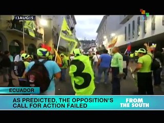 Ecuador: Opposition Protesters Attack Police