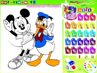 Disney's Mickey Mouse And Donald Duck Coloring Game