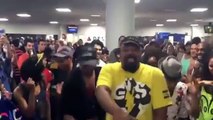 The Lion King & Aladdin Broadway Casts Airport Sing-Off
