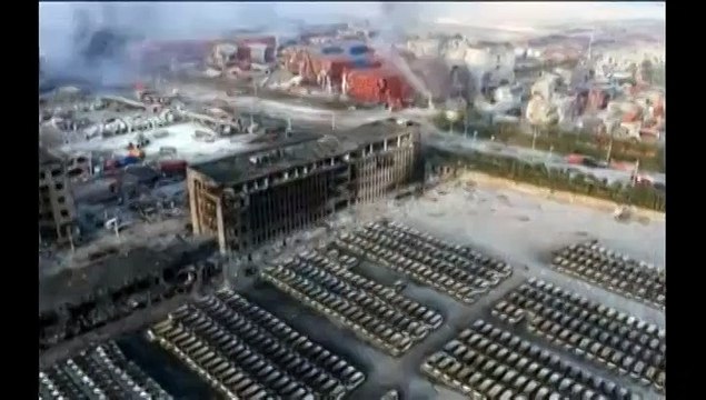 Explosions à Tianjin : de nouvelles images aériennes montrent l'étendue des dégâts
