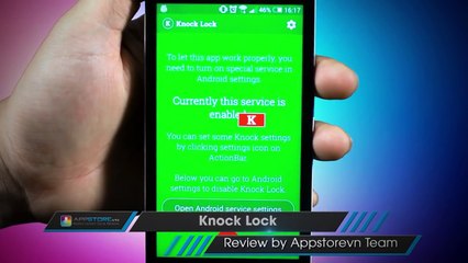 [Android App] Knock Lock - gõ 2 lần khóa màn hình - AppStoreVn