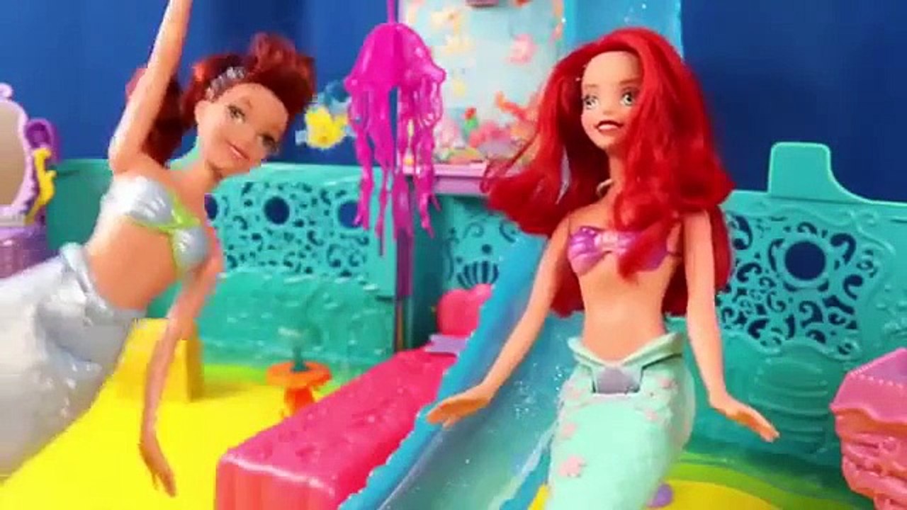 Ariel 2 in 1 Royal Ship The Little Mermaid Toy Doll House Boat Barbie and Sisters DisneyCarToys