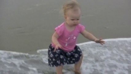 Letty's first beach trip