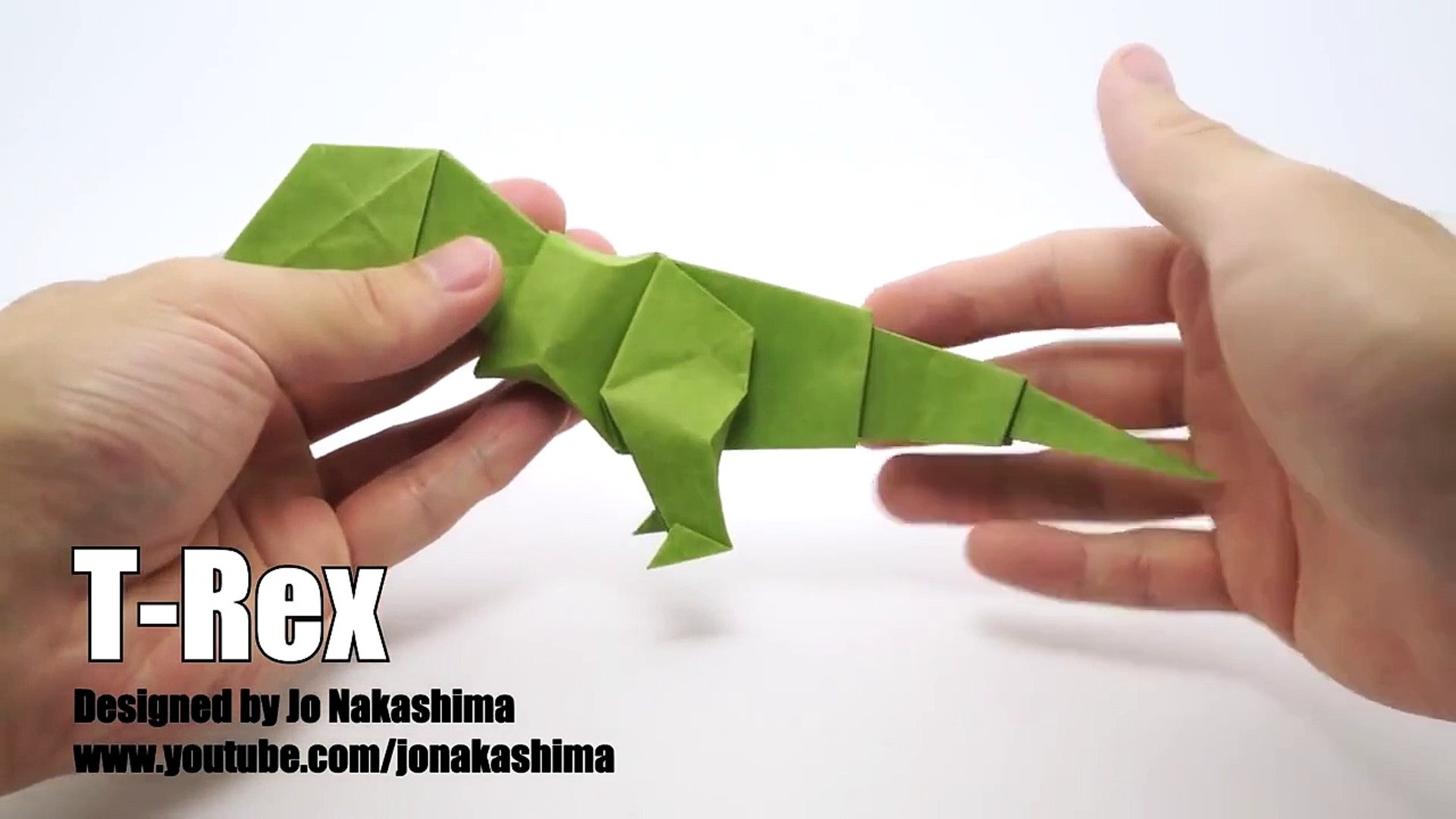 Origami Dinosaur T Rex Jo Nakashima 1080p 60fps - video Dailymotion