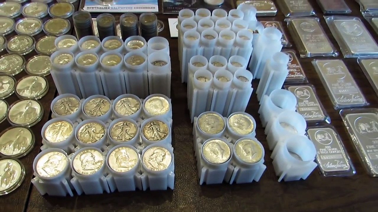 Full Silver Stack 635+ oz. Junk Silver, American Silver Eagle, Bars, World Coins