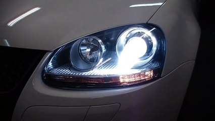Golf V install  Well-Done  HID Xenon D2S and Foglight 6000ºk