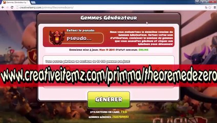 generateur de gemme clash of clan gratuit sans telechargement