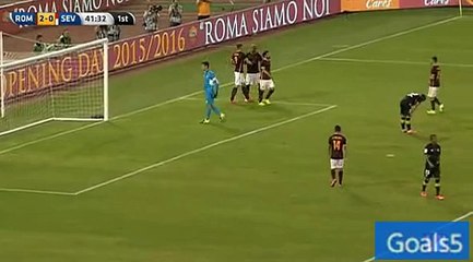 Edin Dzeko 2nd Goal AS Roma 3 - 0 Sevilla Friendly Match 14-8-2015