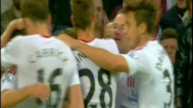 هدف مانشستر يونايتد في مرمى أستون فيلا فى الدوري الإنجليزي الممتاز