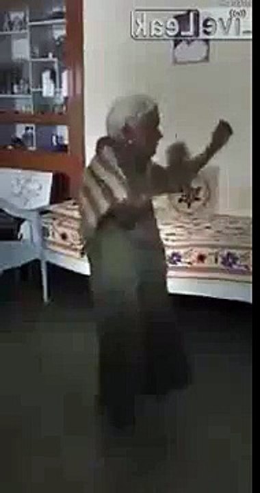 Old lady can dance better than her grand children..