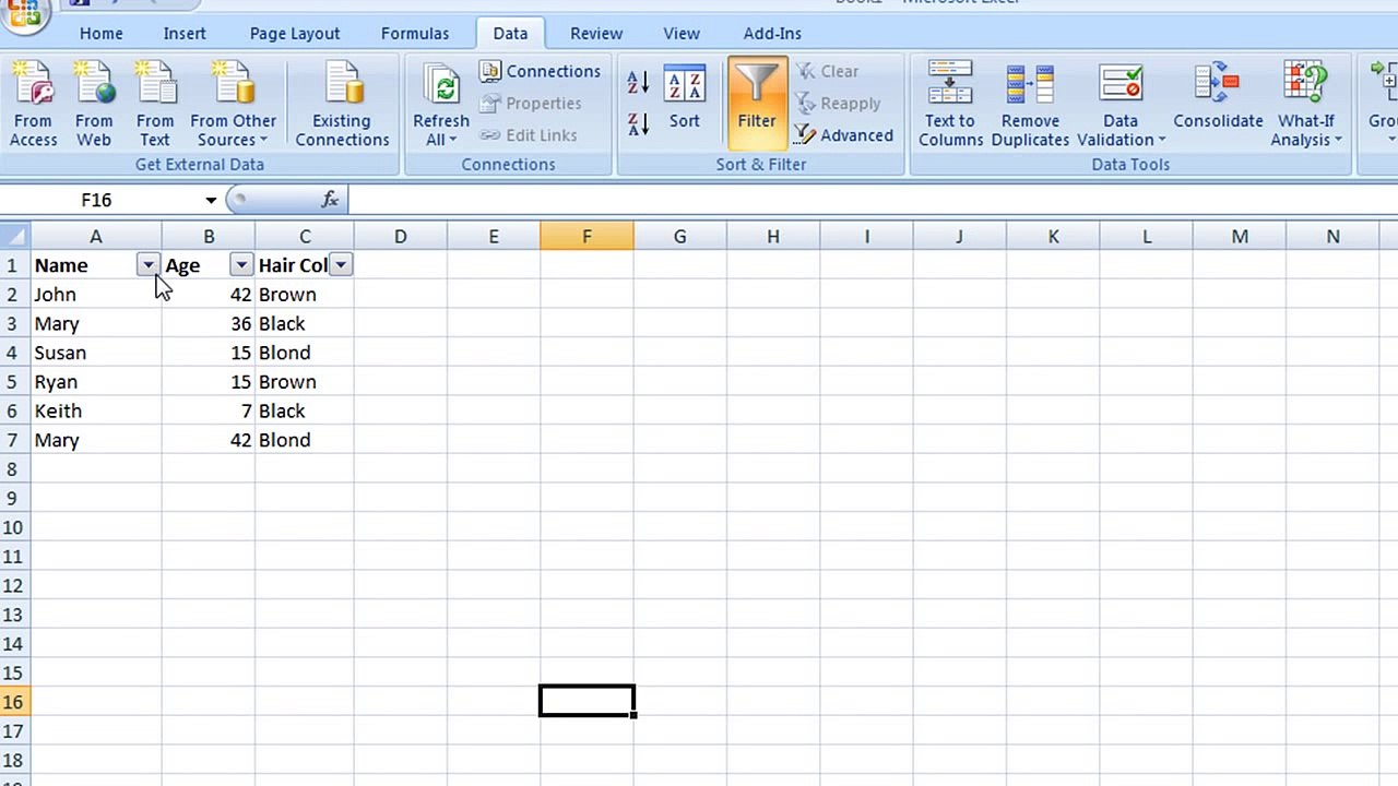 Excel Filters: Creating and Using Filters in Excel 2007