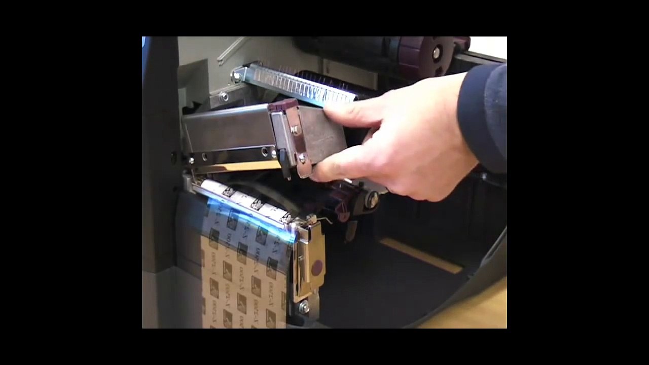 Zebra ZM400 barcode label printer how to install ribbons and labels ...