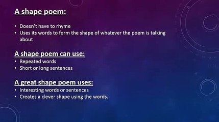 shape poem