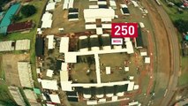 Incredible aerial view of MSF's Ebola centre in Monrovia, Liberia - the largest ever built