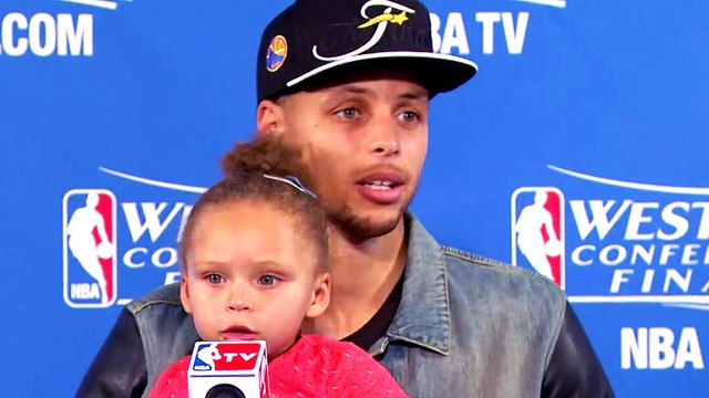 Stephen Curry's Daughter Riley Steals the Show Again at Press Conference
