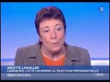 Arlette Laguiller sur France3 2007/03/27