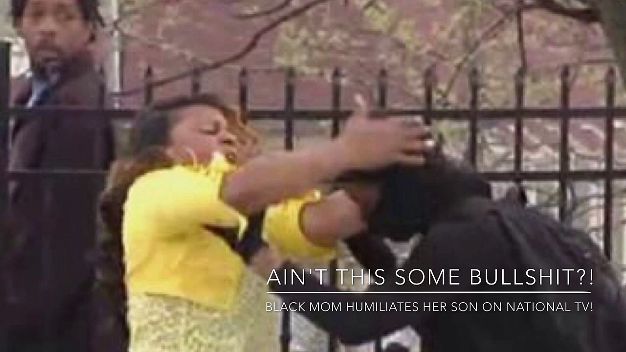Ain't This Some Bullshit?! - Black Woman Humiliates Her Son At Baltimore Protest!