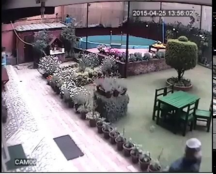 Nepal Earthquake : CCTV footage from Acme Guest House, Thamel. 7.8 Magnitude, 25 April 2015