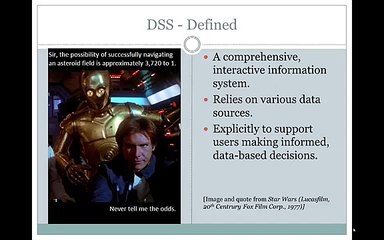 Introduction to Decision Support Systems, MIS-502, UIS, SP14