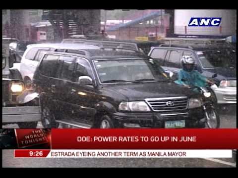DOE: Power rates to go up in June