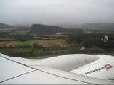 Boeing 737 - 800 landing in Trondheim airport Vaernes