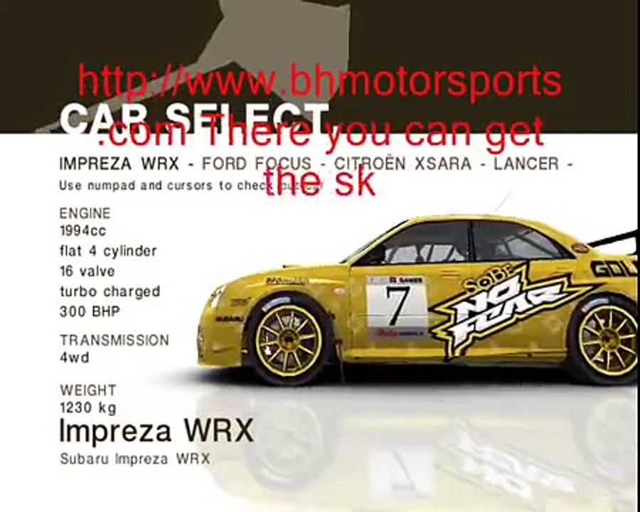 Colin McRae Rally 2005 - Car Skins |HQ|