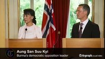 Aung San Suu Kyi meets Norway's PM in Oslo ahead of Nobel speech