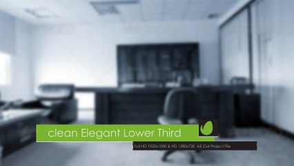 After Effects Project Files - Clean Elegant Lower Third - VideoHive 8515523