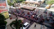 Centrais sindicais fazem passeata pela av Santos Dumont