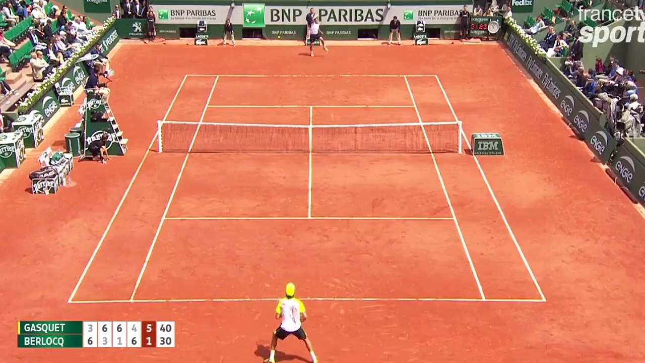Richard Gasquet fini son match contre Berlocq en 30 min!