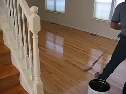 hardwood floors applying final coat
