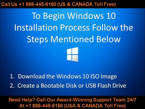 How to Install Windows 10 - Call US +1 888-445-8160 for 24x7 Support
