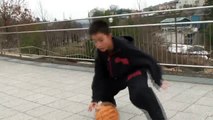 11-years-old Basketball player at Japanese street