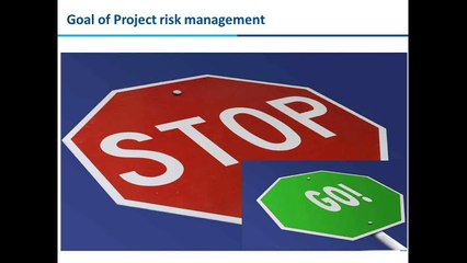 What is a project risk management plan