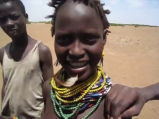 What is your name? -- African Omorate Tribe children in Omo Valley, Ethiopia