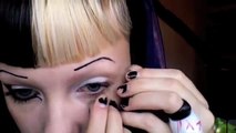 Black N White Cyber Goth Make-up TUTORIAL!