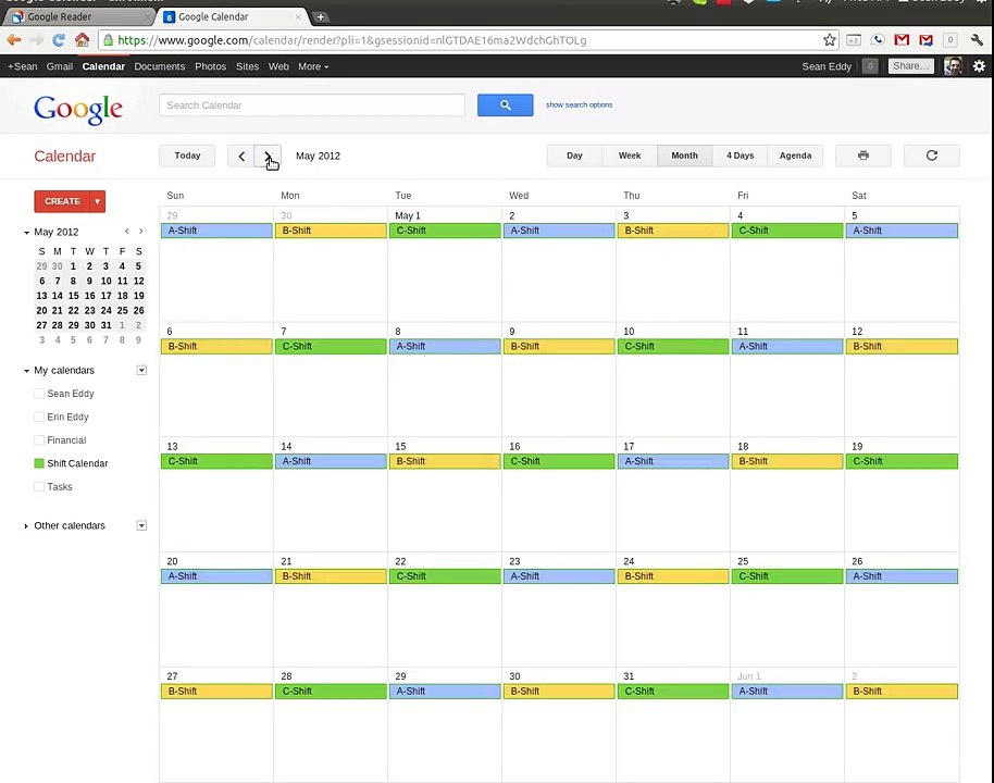 Using Google Calendars to Create a Shift Calendar