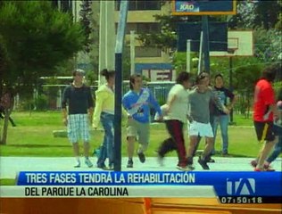 La rehabilitación del parque La Carolina tendrá tres fases