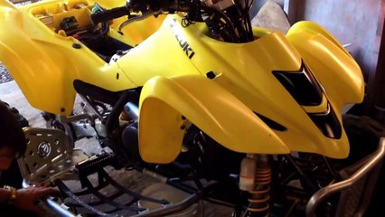 How to drain and change the antifreeze in Suzuki Ltz 400
